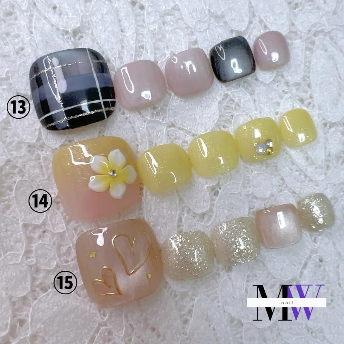ネイル アートネイル フットネイル ジェルネイル フットネイル MW .nailのネイルデザイン