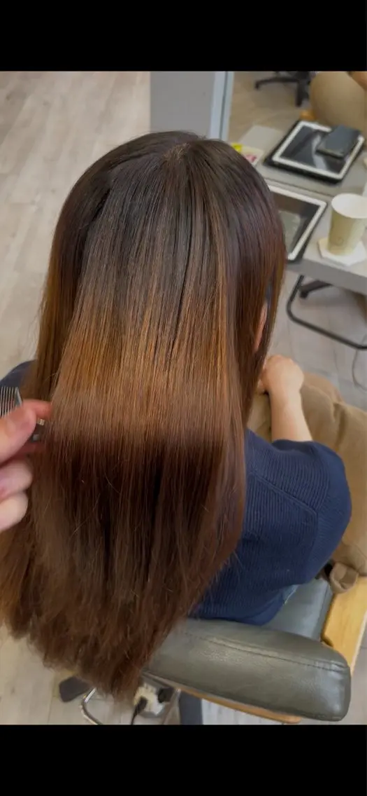 ロング 縮毛矯正 高橋 蓮/ カラーモデル様募集のヘアスタイル
