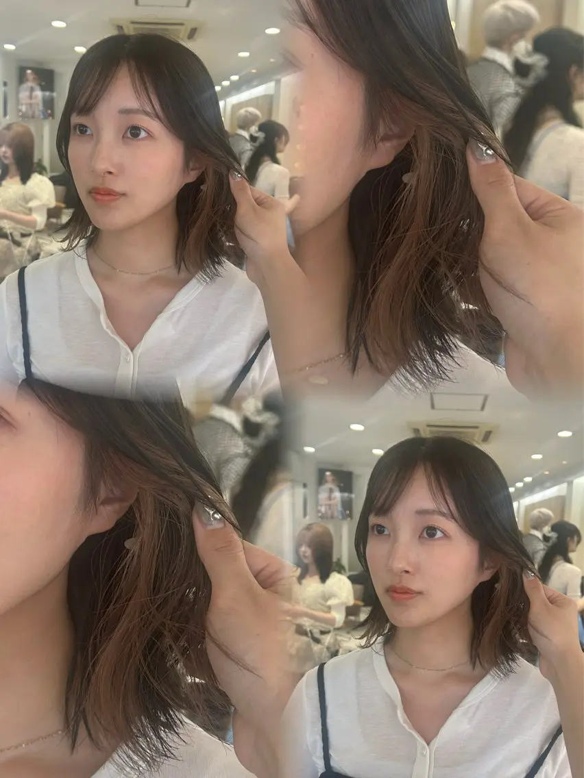 ミディアム カラー ベージュカラー ブリーチ 透明感カラー インナーカラー 🫧透明感カラー/ 黒木彩未🫧のヘアスタイル