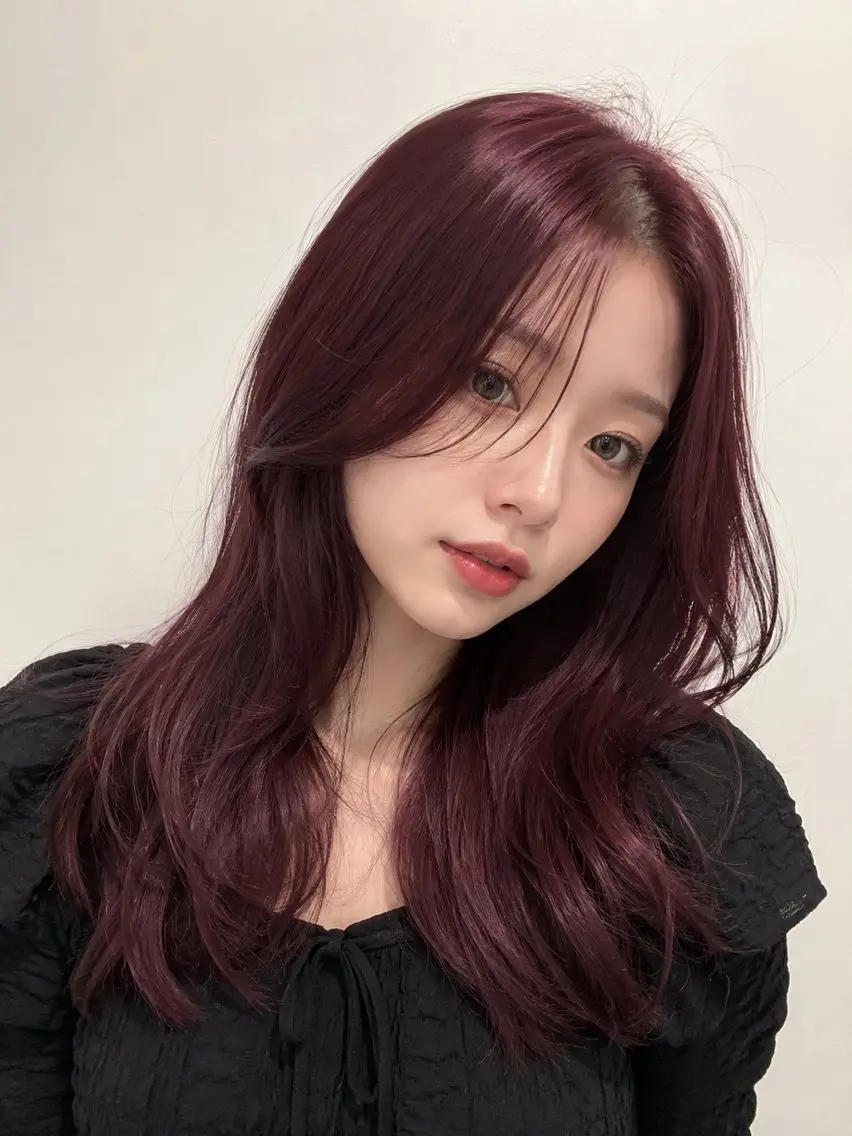ロング カラー ヘアカラー トリートメント ハッシュカット 暖色カラー/伊藤菜月のヘアスタイル