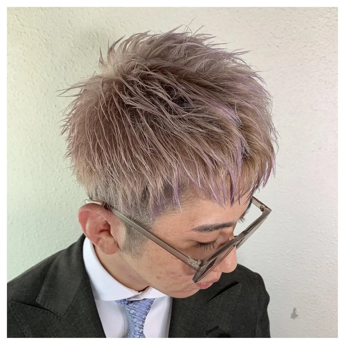 【男性限定】イケメンオフィスショート束感メンズカットの写真