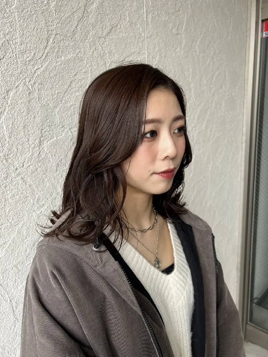 ミディアム カラー マンツーマン1日2名 様限定Lily高橋✂のヘアスタイル