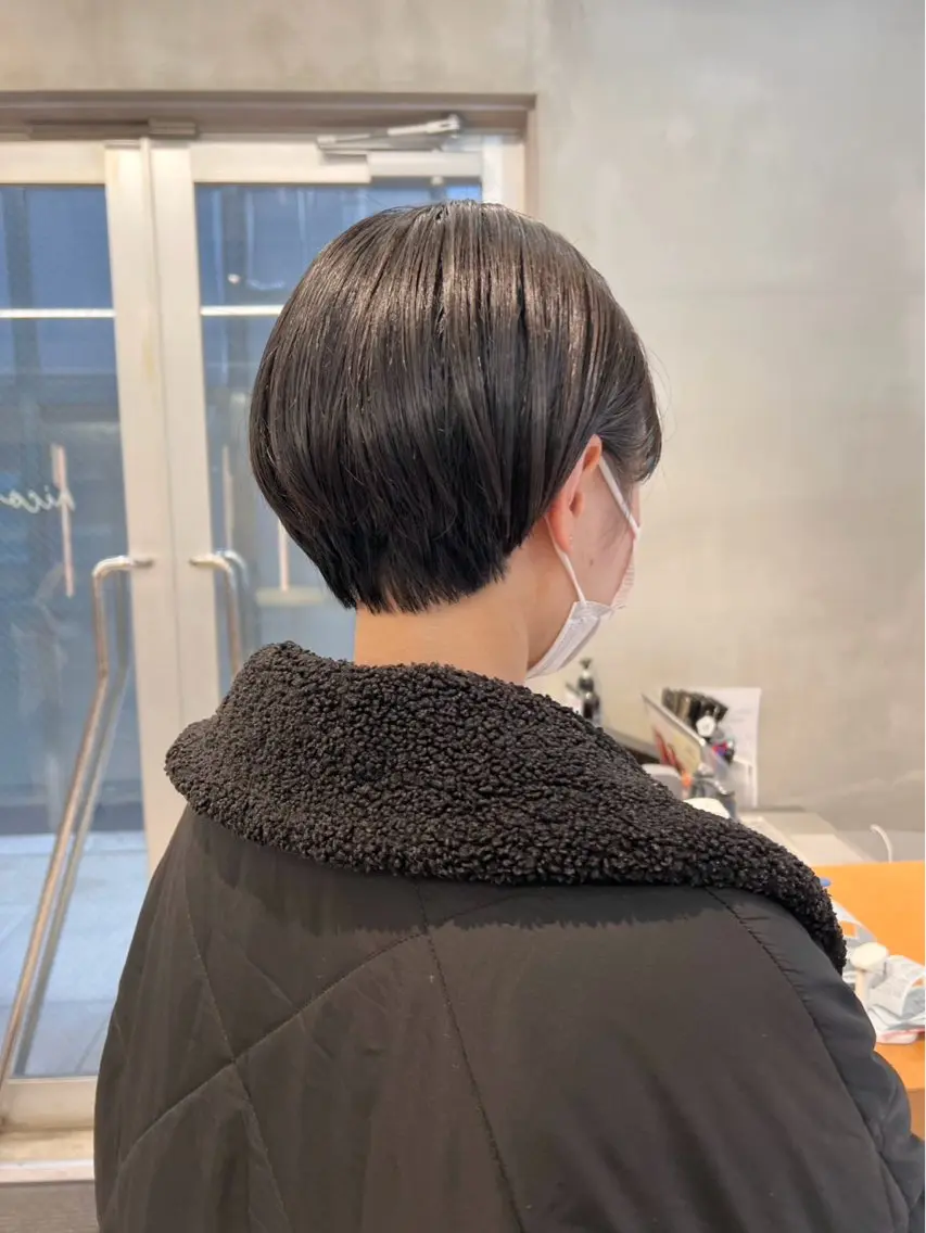 ショート 横浜/メンズカット 曲がる縮毛矯正のヘアスタイル