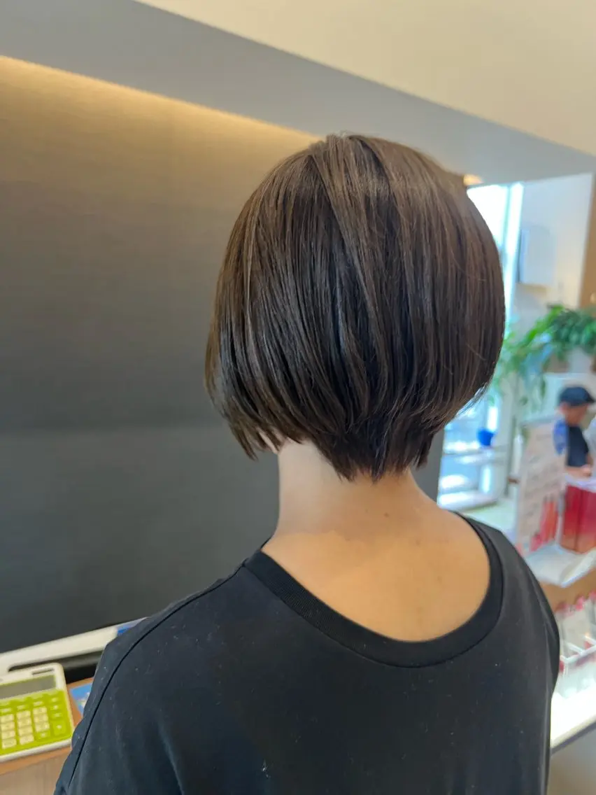 ショート 丸みショート アッシュ ショートヘア カット ヘアカラー cyan Amiのヘアスタイル