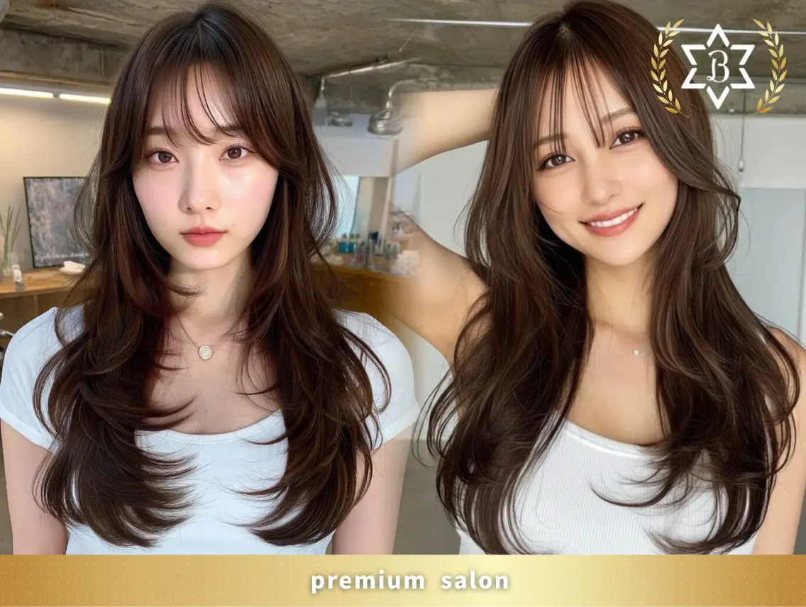ロング 髪質改善 ヨシンモリ 韓国風ヘア レイヤーカット 縮毛矯正 カット ヘアカラー トリートメント 💜髪質改善💜韓国 レイヤー💜TAKUのヘアスタイル