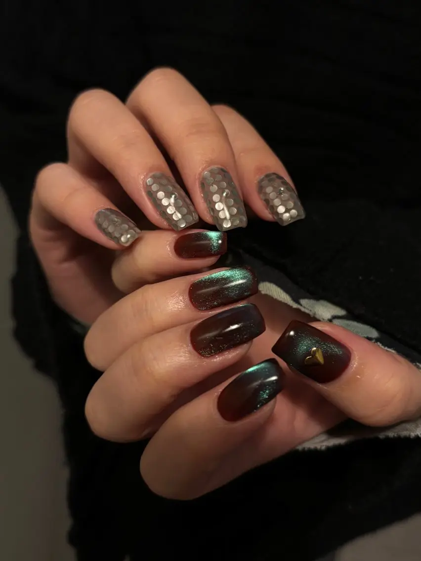 ネイル 水色 マグネットネイル ハンドネイル chika / nailのネイルデザイン