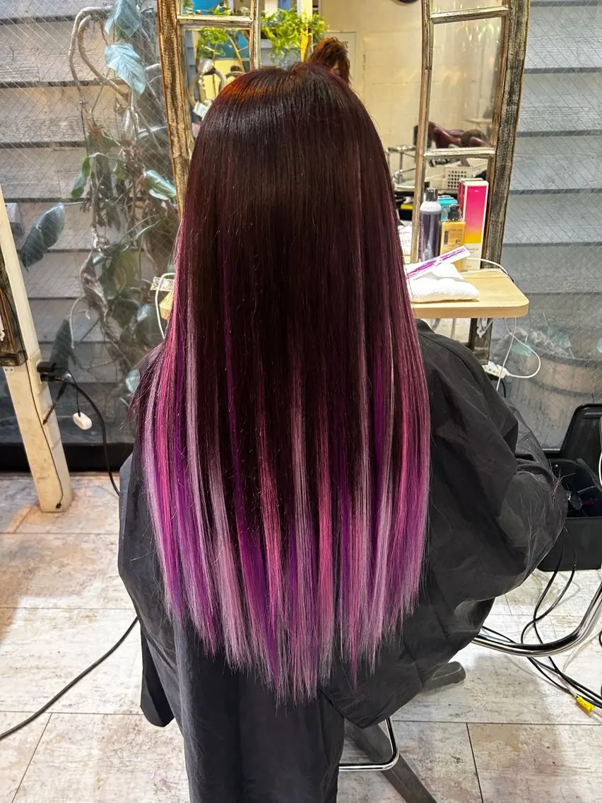 ロング カラー ‼️最新ハネエクステ 原宿のヘアスタイル