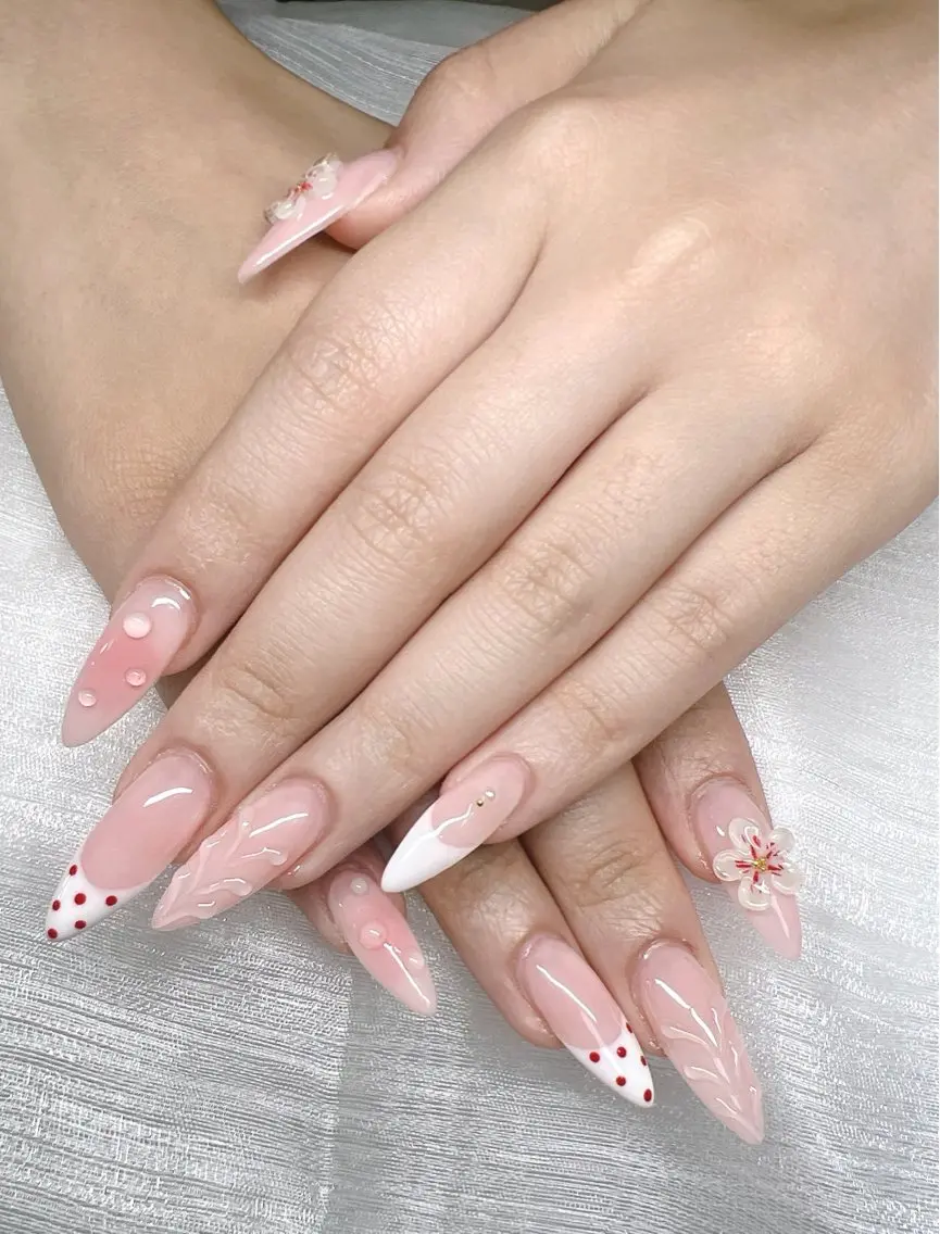ネイル 長さ出し グラデーション キラキラネイル マグネットネイル ニュアンスネイル Lee Nails チップ長さだし専門店のネイルデザイン