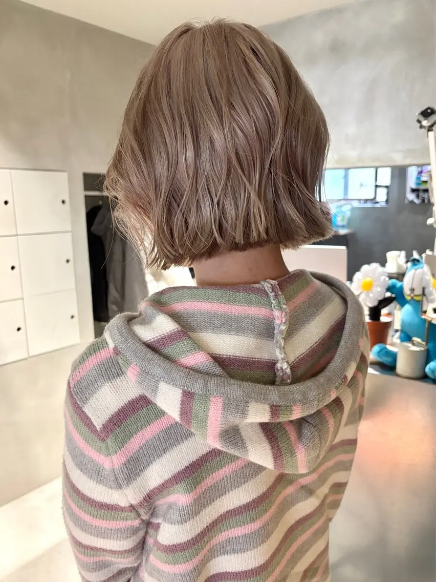ミディアム ヘアカラー fuka ฅ⸃⸃のヘアスタイル