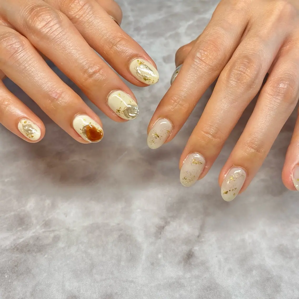 ネイル ミラーネイル ニュアンスネイル Loca.nails Kasumiのネイルデザイン