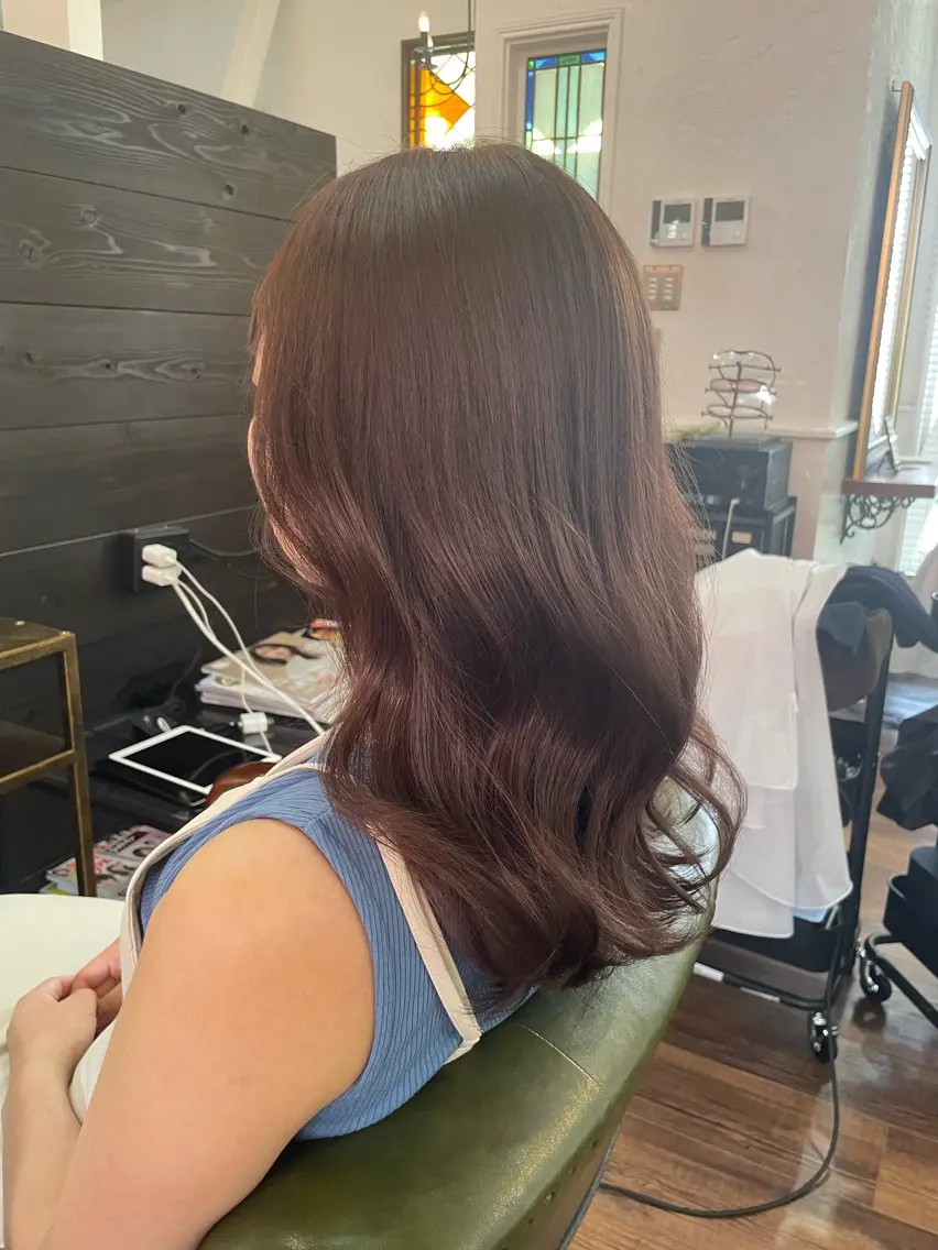 ロング カット ヘアカラー トリートメント 下林 雅明のヘアスタイル