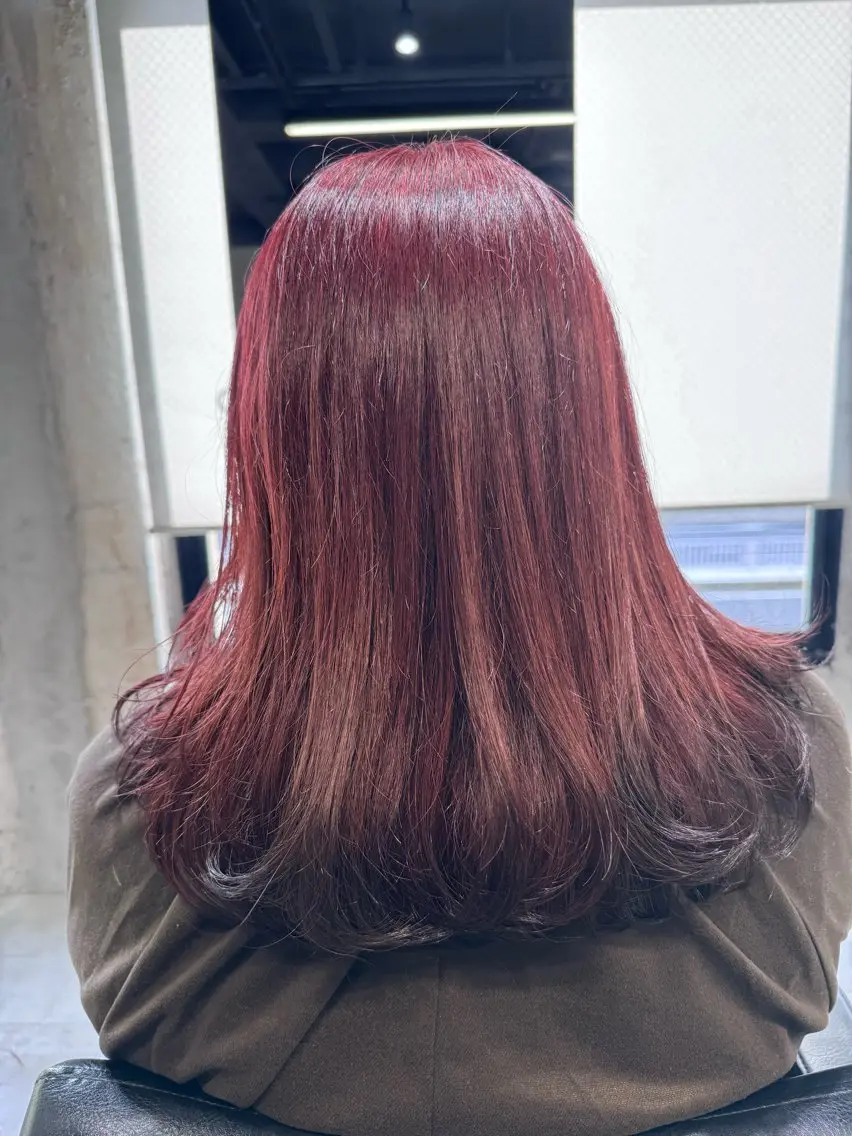 セミロング カラー 黒髪 デザインカラー カット ヘアカラー トリートメント 艶髪/髪質改善/ MONSO山本のヘアスタイル