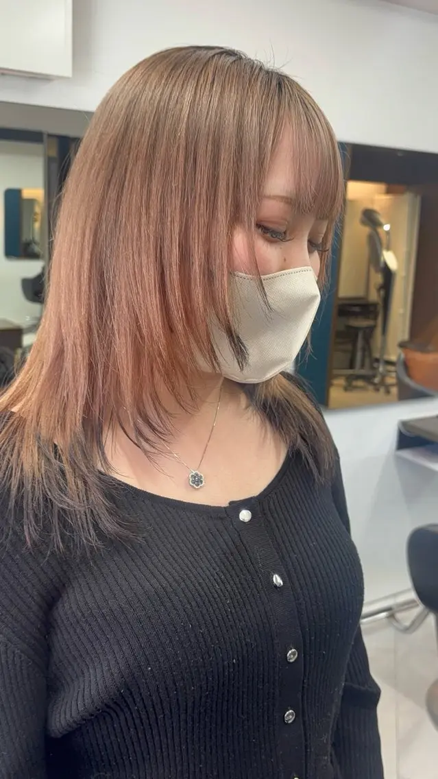 ミディアム カット ヘアカラー トリートメント 🦄艶髪育毛🌟毛髪 診断/セット/駒井のヘアスタイル