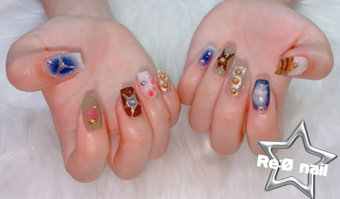 ネイル ハンドネイル Re:Ø nail 🩵TSUJIのネイルデザイン