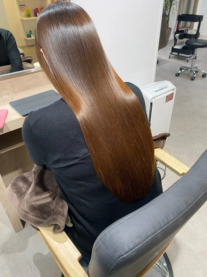 ロング 縮毛矯正 東田 恋のヘアスタイル