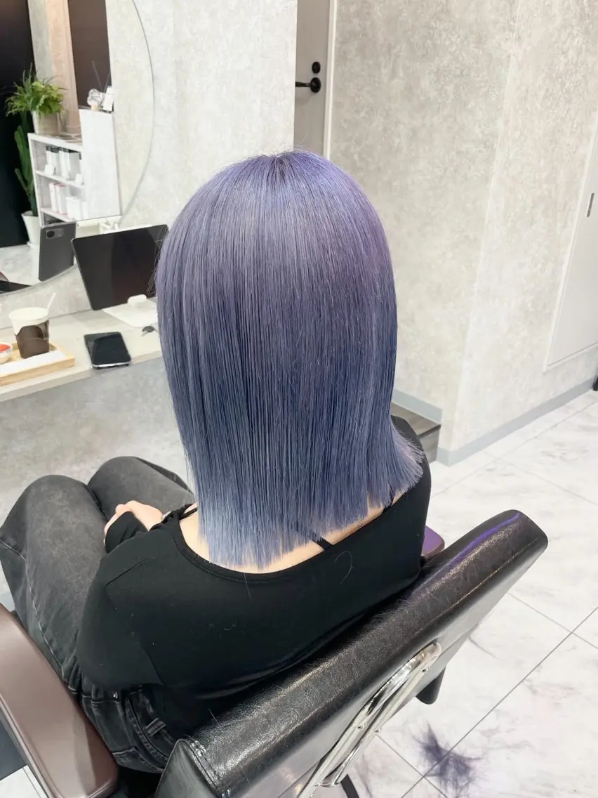 ミディアム 🦋ハイトーン🦋 石山 希理🦋のヘアスタイル