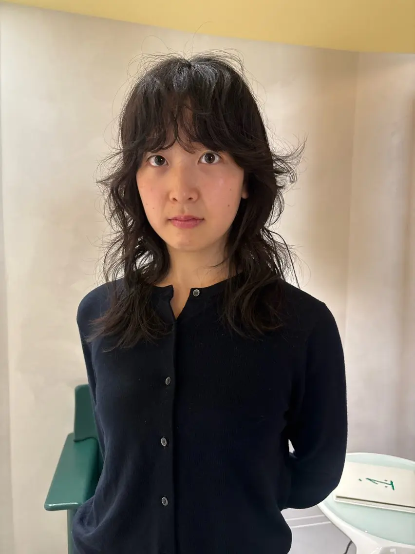 ミディアム ミディアムパーマ mio／ 大阪美容室のヘアスタイル