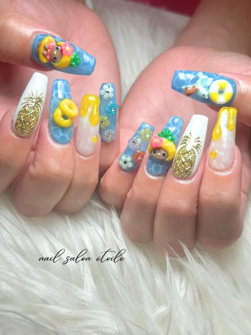 ネイル 夏ネイル ハンドネイル nail salon étoileのネイルデザイン