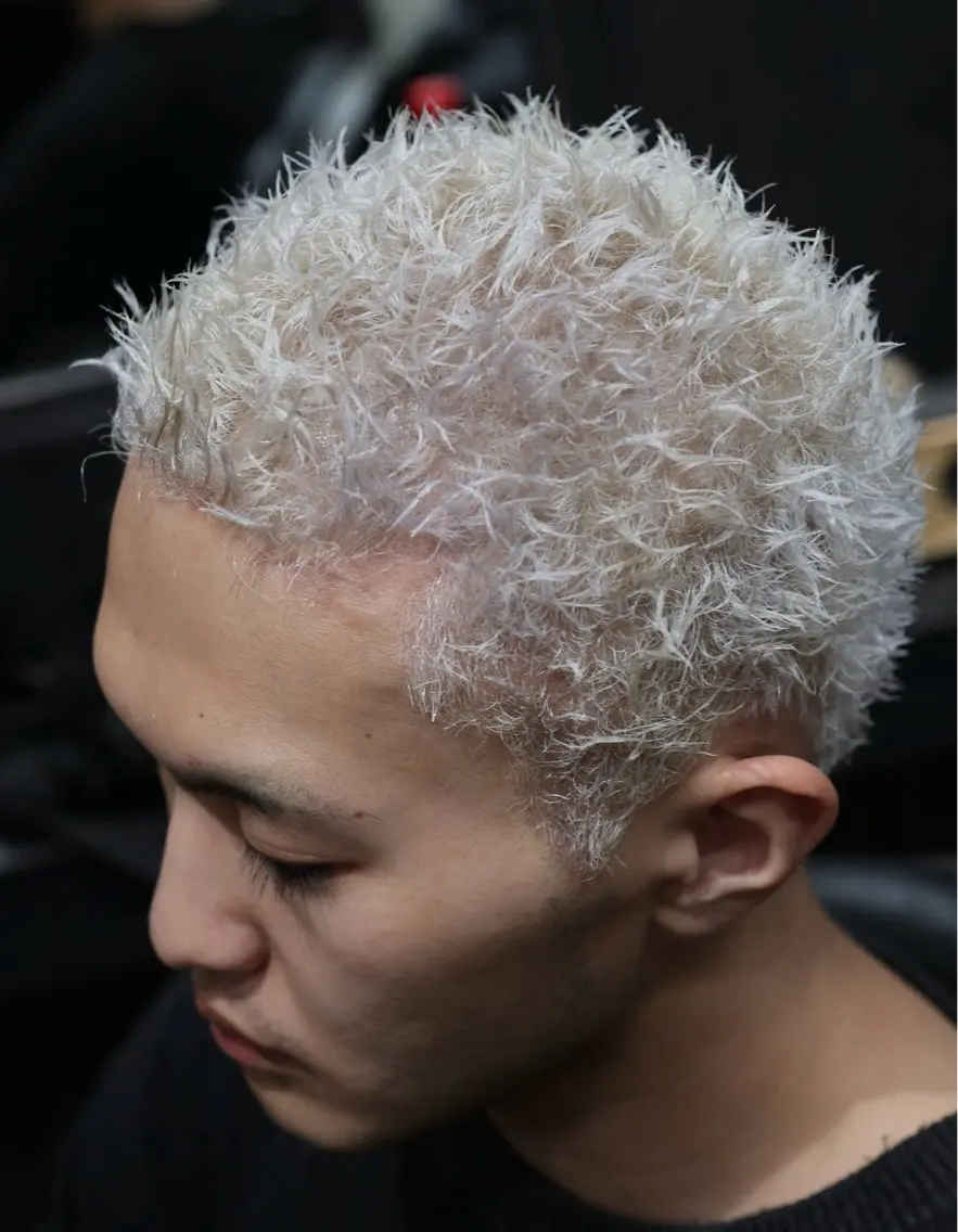 ショート カラー パーマ メンズ カット ヘアカラー パーマ 💈メンズ/パーマ 💈中目黒/谷のヘアスタイル