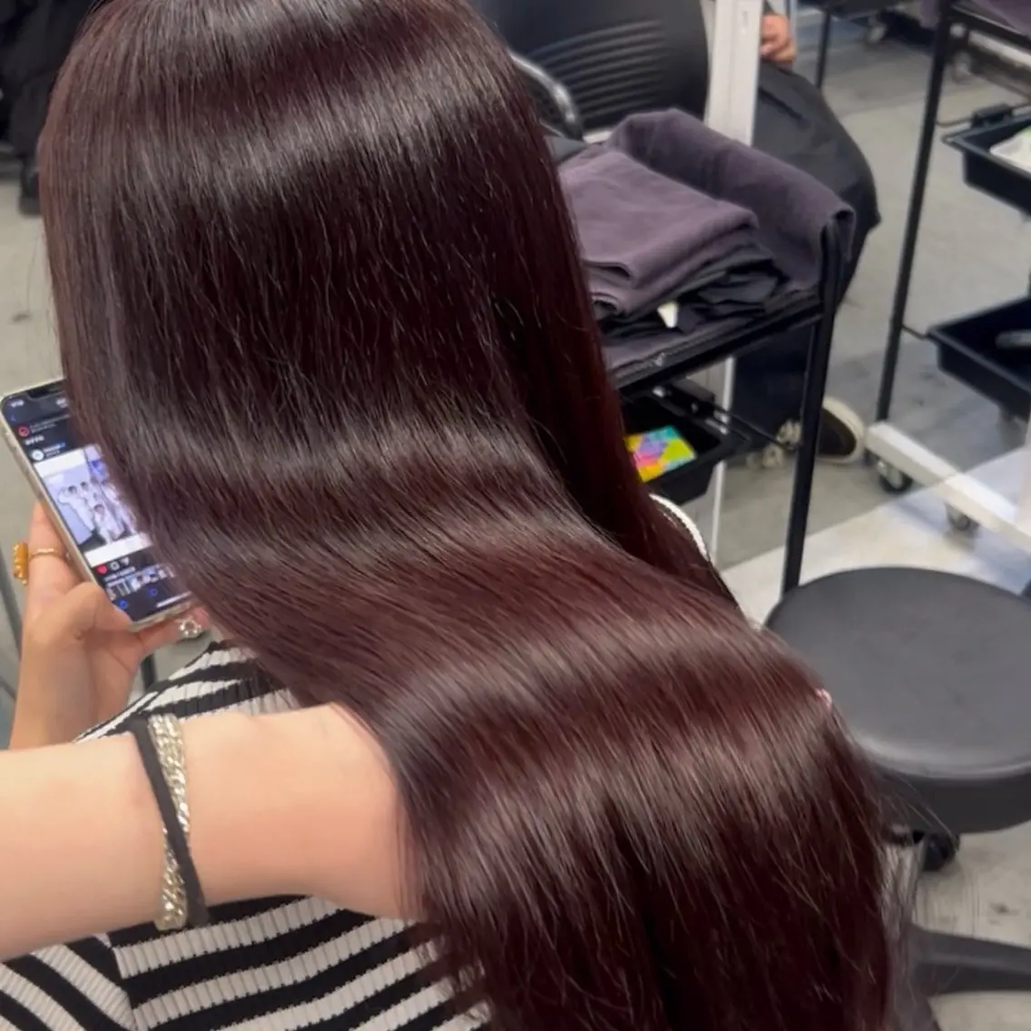 ロング カラー パーマ ヘアアレンジ メンズ キッズ ベージュブラウン 🎀Himari🎀のヘアスタイル