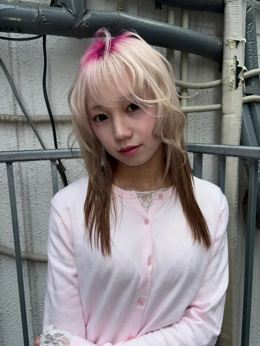 セミロング カラー ヘアカラー デザインカラー /rioのヘアスタイル