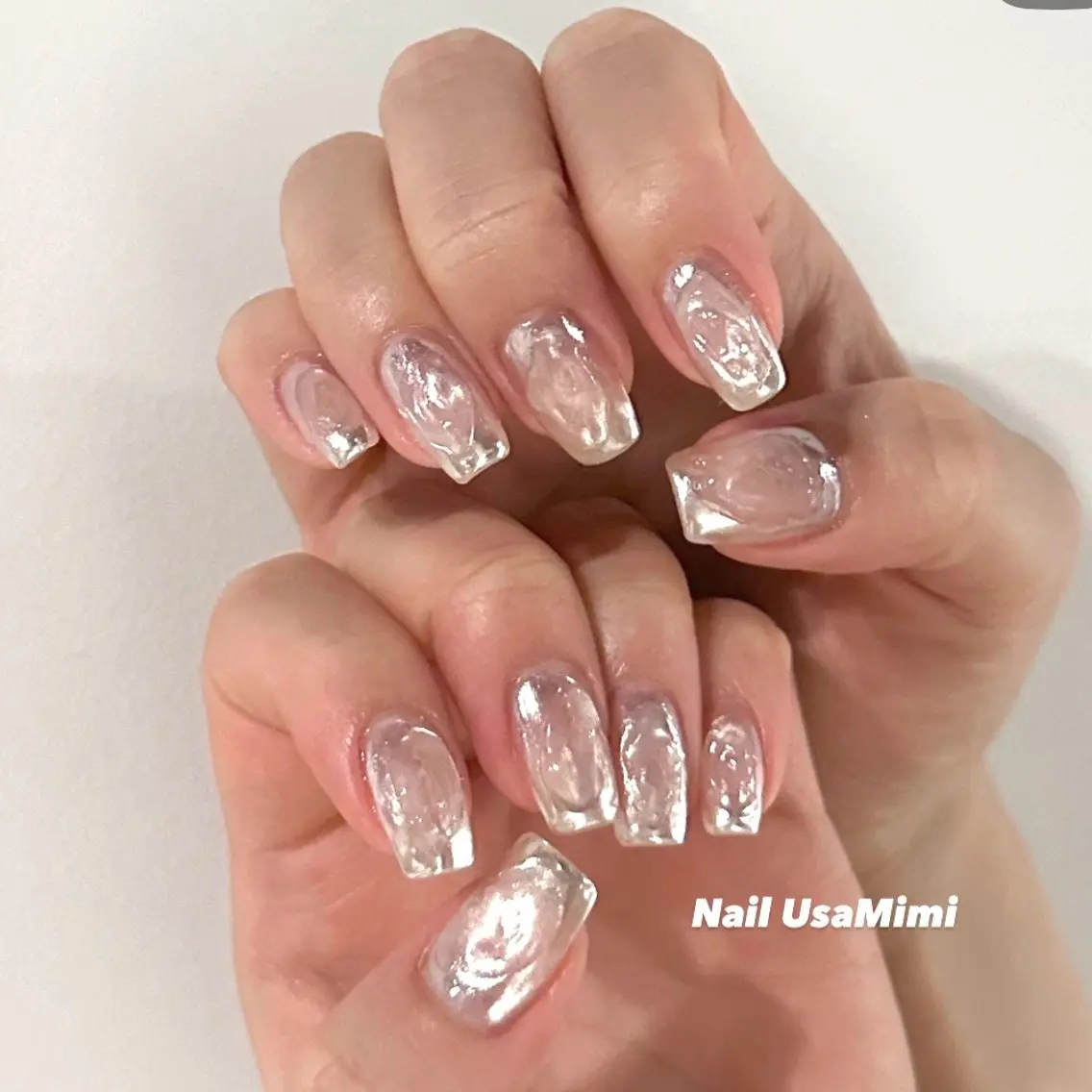 ネイル アートネイル ジェルネイル 韓国ネイル パラジェル ピンク ハンドネイル 本町ネイルNail UsaMimiのネイルデザイン