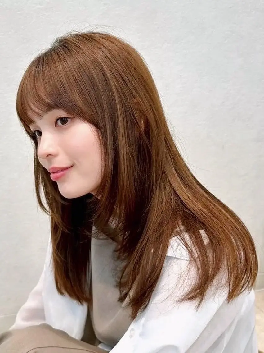 ロング カラー パーマ kazuki【顔周り ×レイヤーカット】のヘアスタイル
