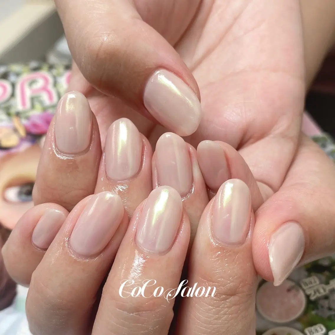 ネイル オーロラネイル ジェルネイル ミラーネイル ワンカラーネイル シンプルネイル CoCo Salon ネイル/睫毛/脱毛のネイルデザイン