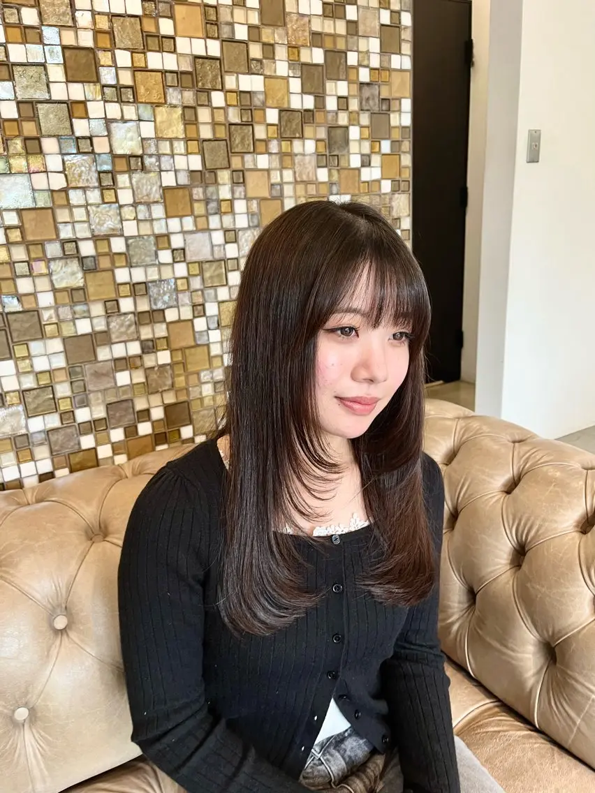 セミロング 似合わせカット 水ノ上 優花のヘアスタイル
