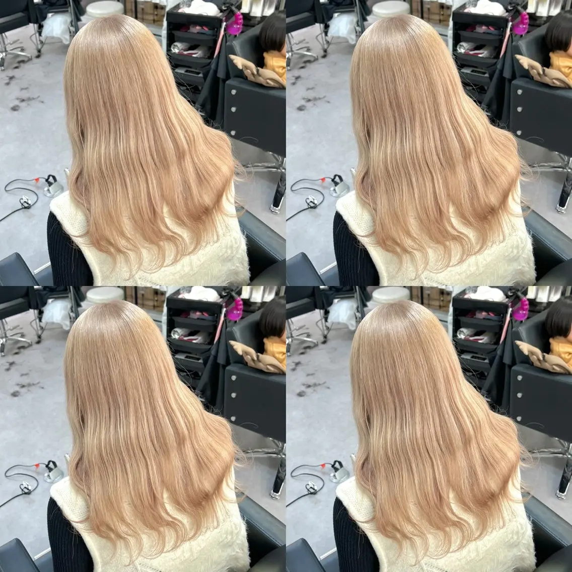 ロング カラー ヘアカラー トリートメント ブリーチ&エクステ 🥀ケアカラー特化のヘアスタイル