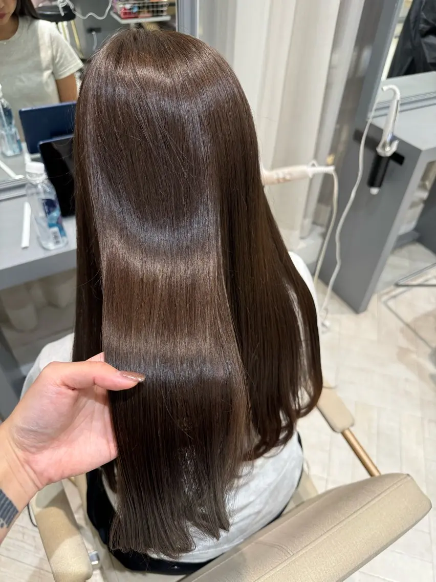 ロング トリートメント カット ヘアカラー トリートメント たぴ。ぱつっとボブ/ つや髪🍒髪質改善のヘアスタイル