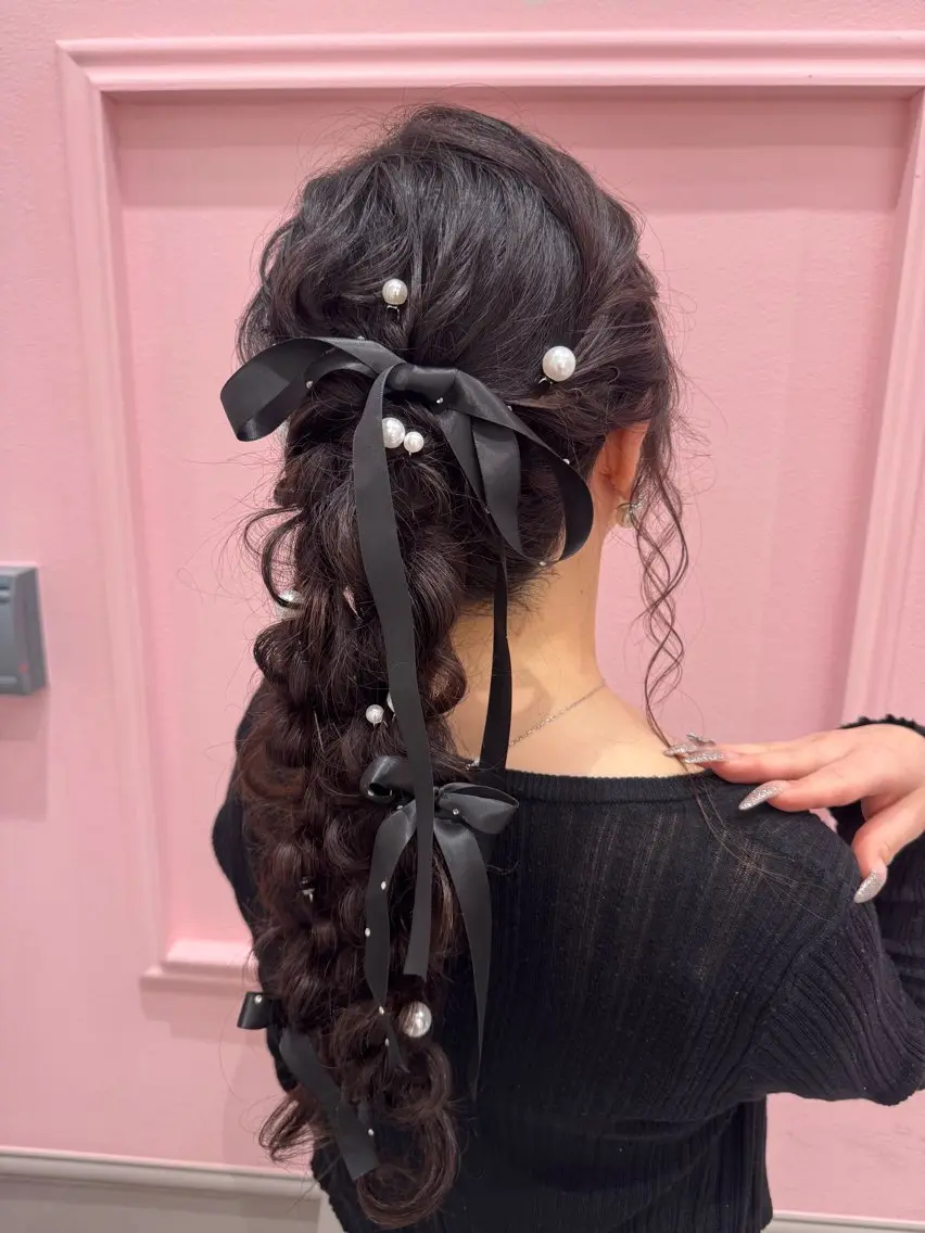 ヘアアレンジ ポニーテール ヘアセット Lien Michiのその他イメージ