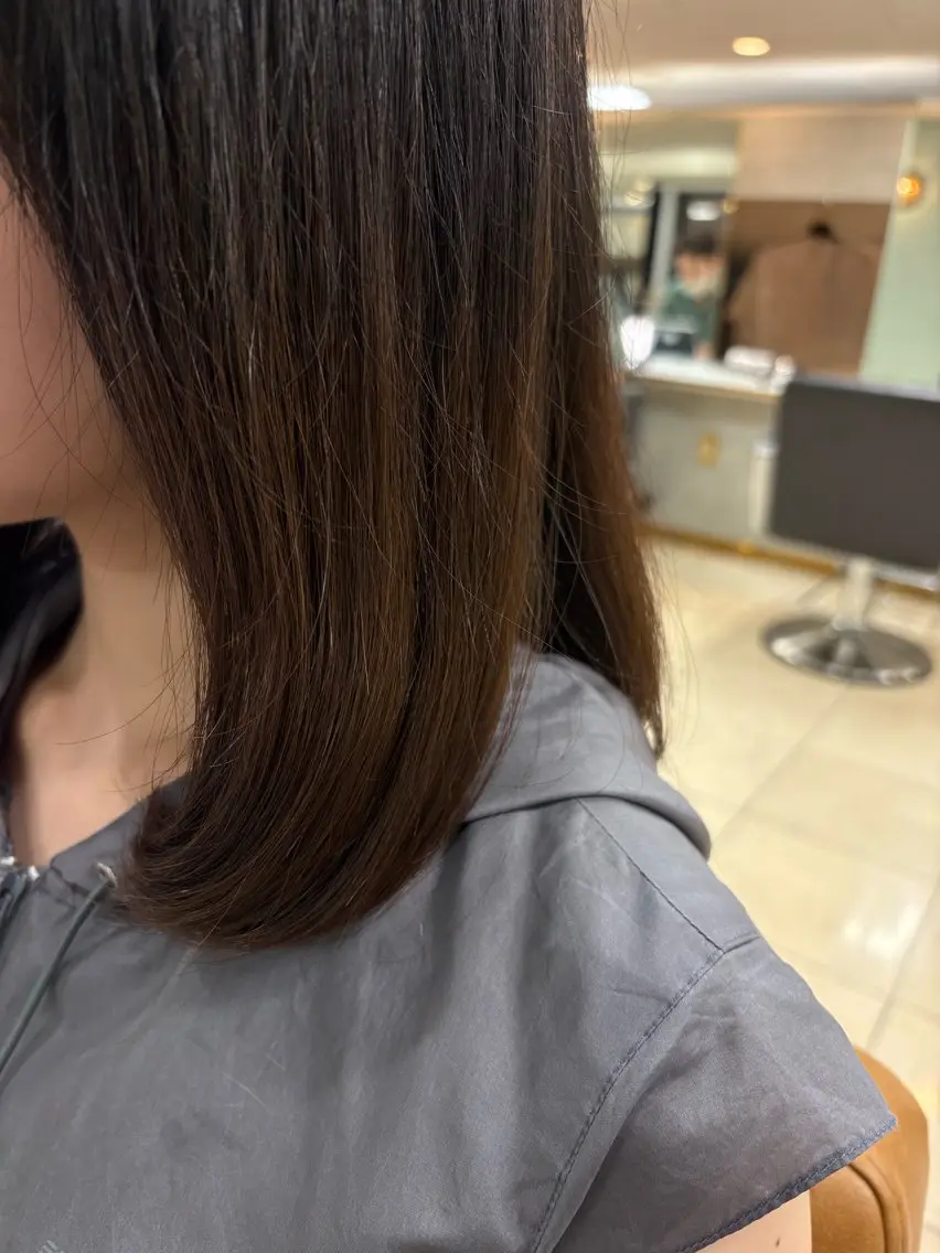 セミロング パーマ セミロングパーマ 菅原 琴音のヘアスタイル