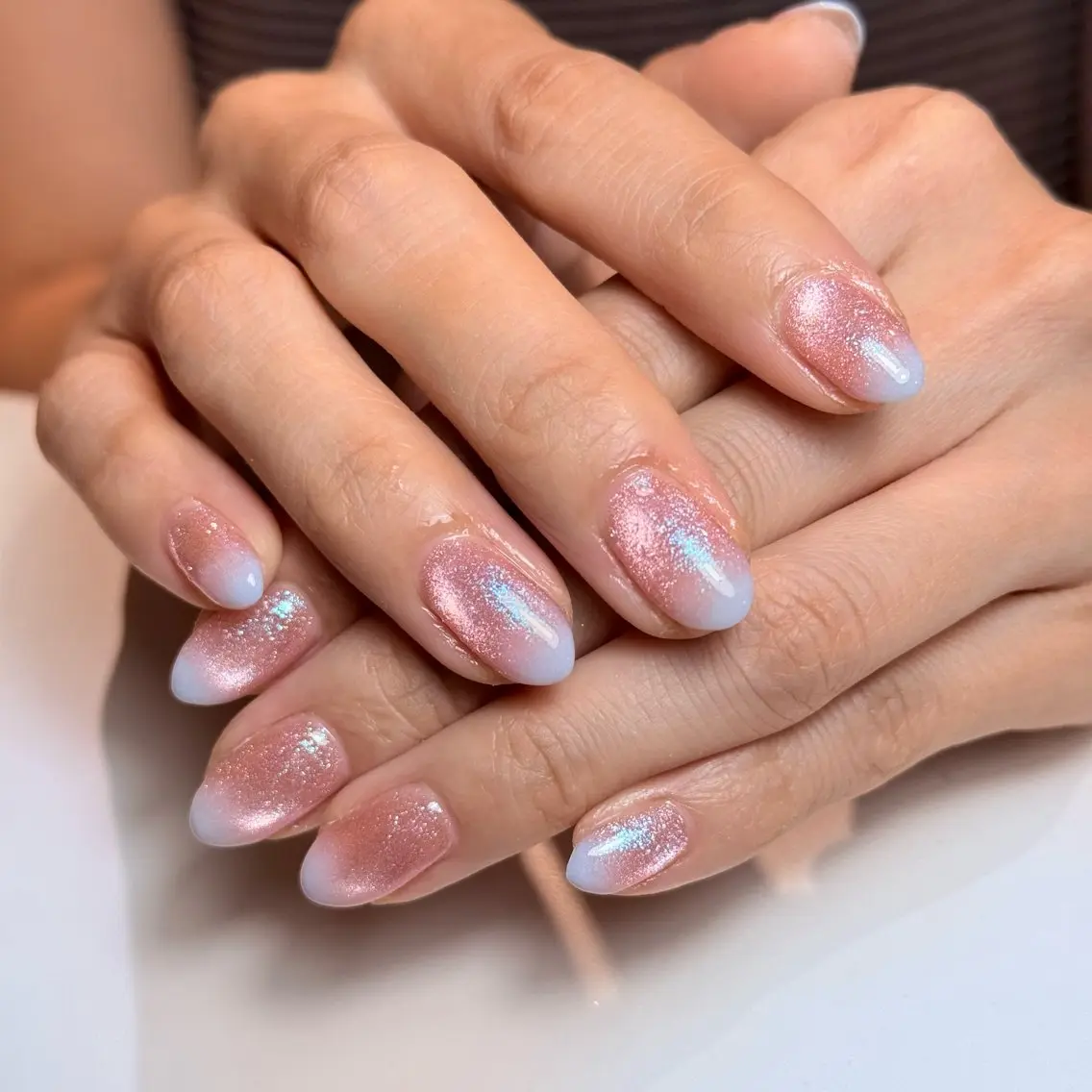 ネイル アートネイル チークネイル フレンチネイル グラデーション キラキラネイル ハンドネイル Risa_ Nailのネイルデザイン
