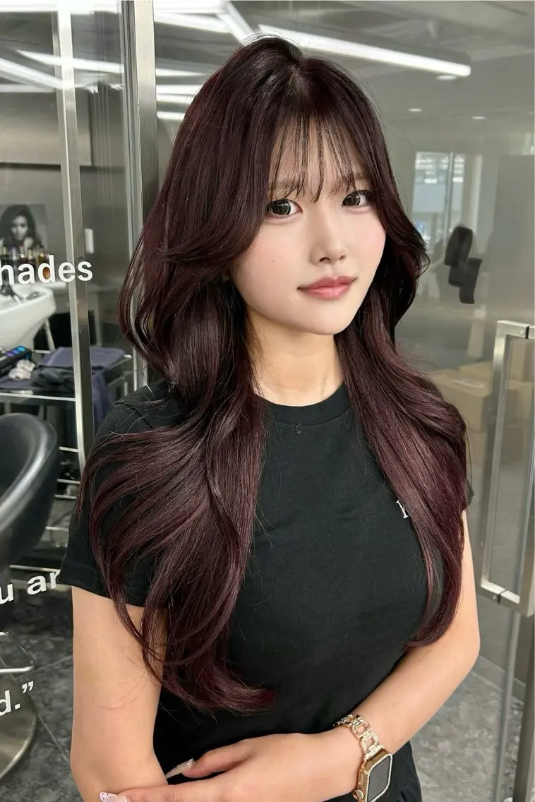ロング カラー nanaka 🤍韓国ワンホンヘアのヘアスタイル