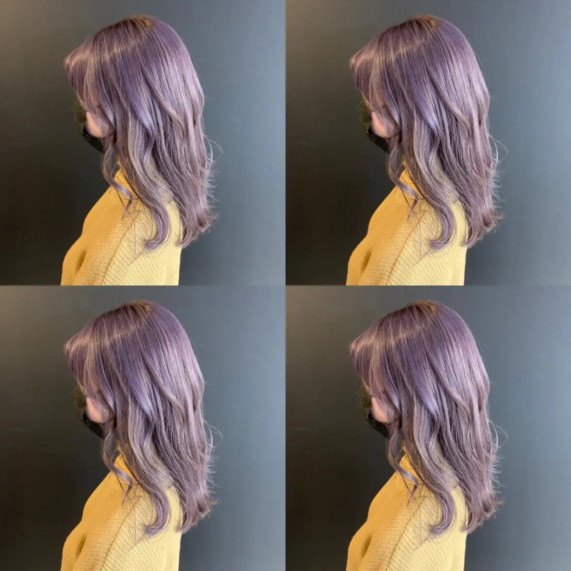 セミロング カラー ラベンダーカラー ヘアカラー トリートメント ✨レイヤー/髪質改善 /縮毛矯正✨ナカムラのヘアスタイル