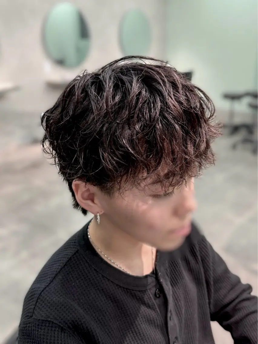 【𝐌𝐞𝐧𝐬限定】🫧メンズカット+韓国シャドウパーマ🫧の写真