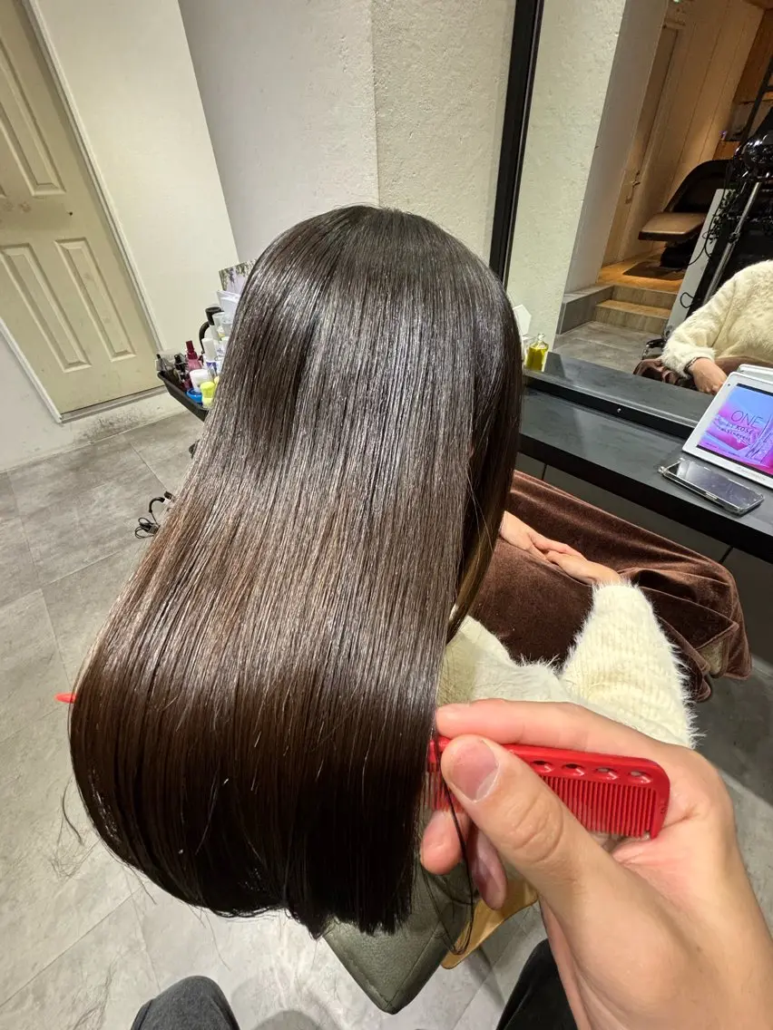 セミロング 髪質改善 縮毛矯正 ✨似合わせボブ✨ 縮毛矯正のヘアスタイル