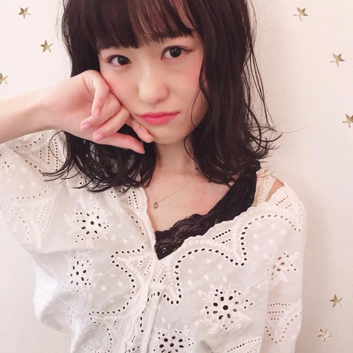 ミディアム カラー 市川 千夏のヘアスタイル