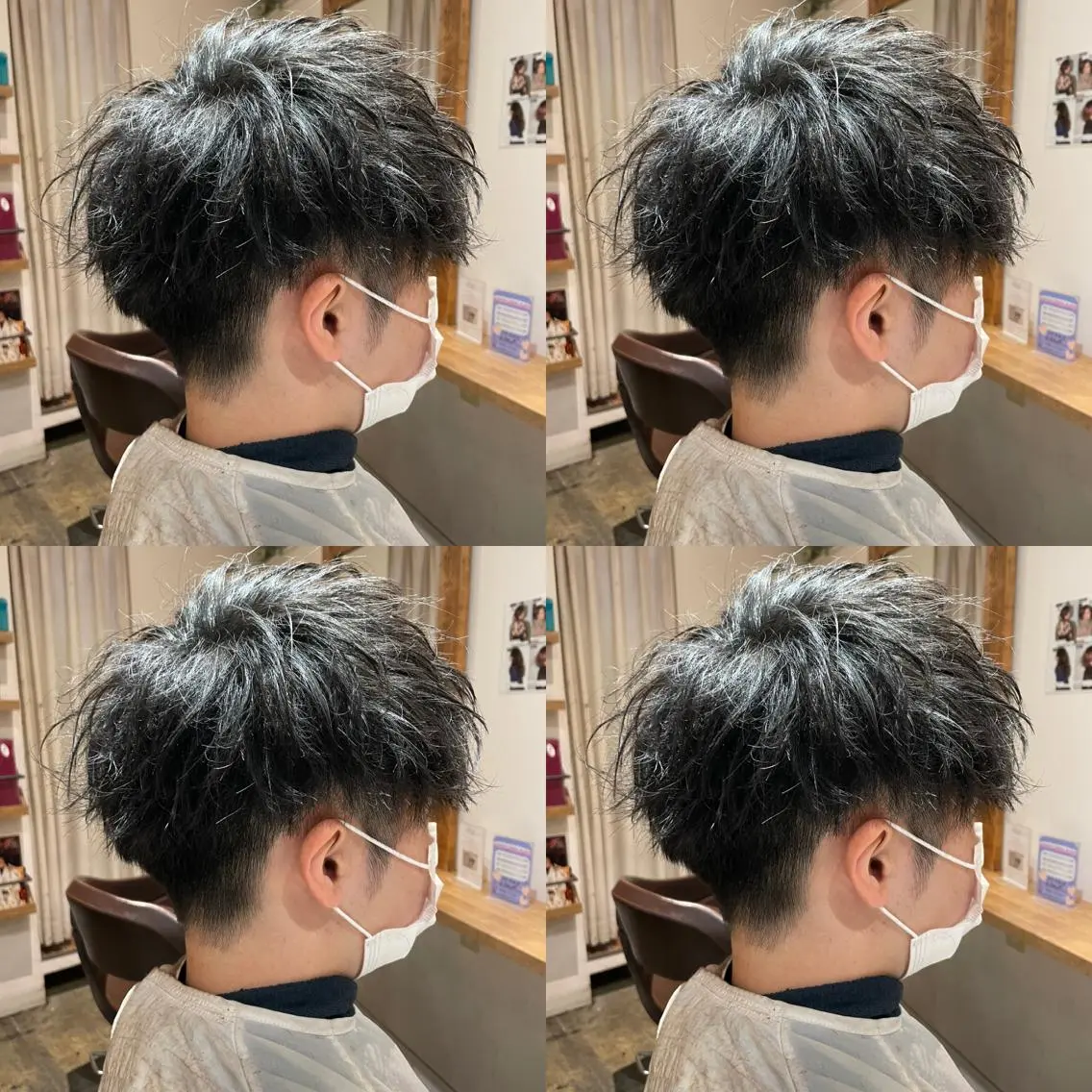 パーマ メンズ マッシュ 刈り上げ 優真/難波で 1番パーマが上手いのヘアスタイル