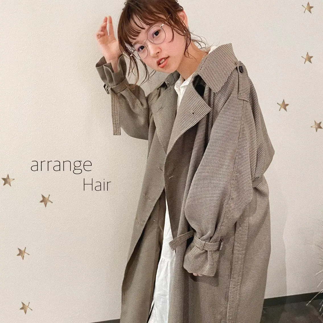 ミディアム カラー カット ヘアカラー 市川 千夏のヘアスタイル