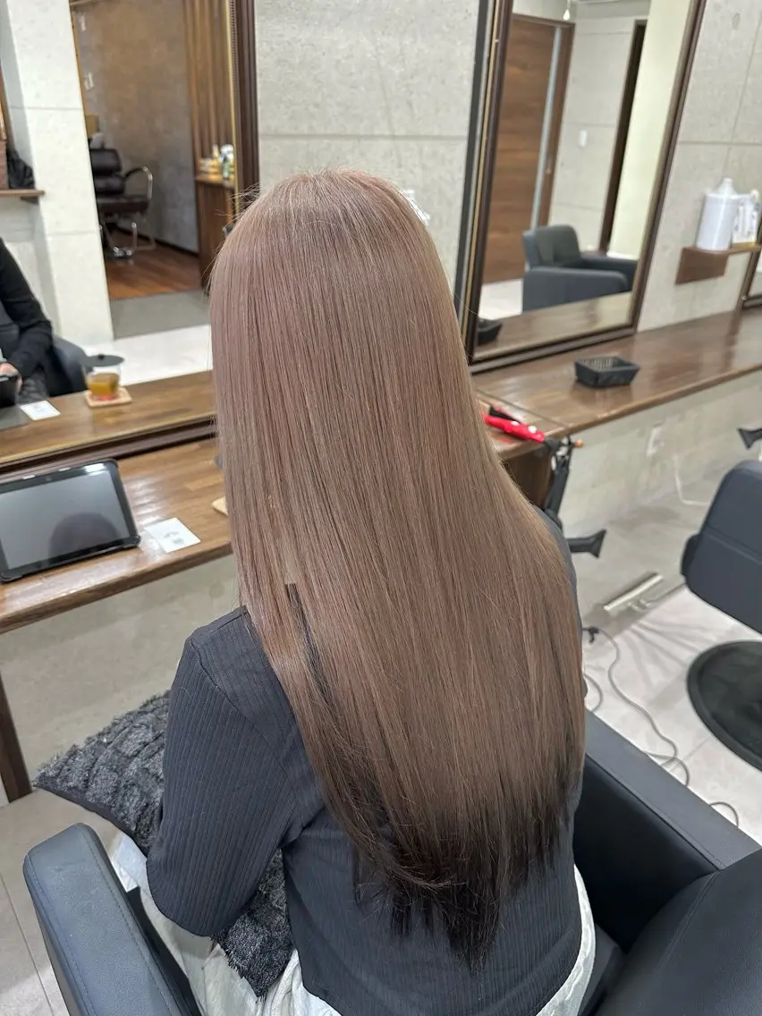 ロング カラー ハイトーンカラー 遠藤惟斗/渋谷/ 透明感カラーのヘアスタイル