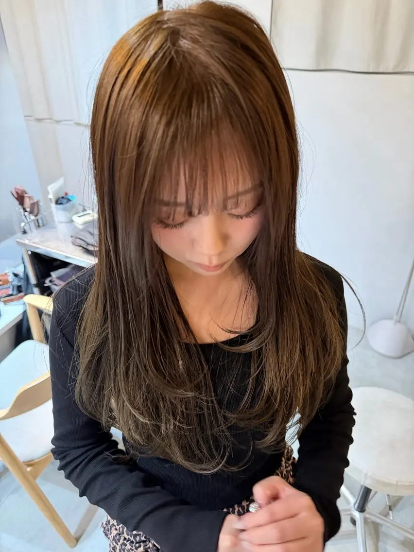 カラー ベージュカラー 透明感カラー 中野 こころのヘアスタイル