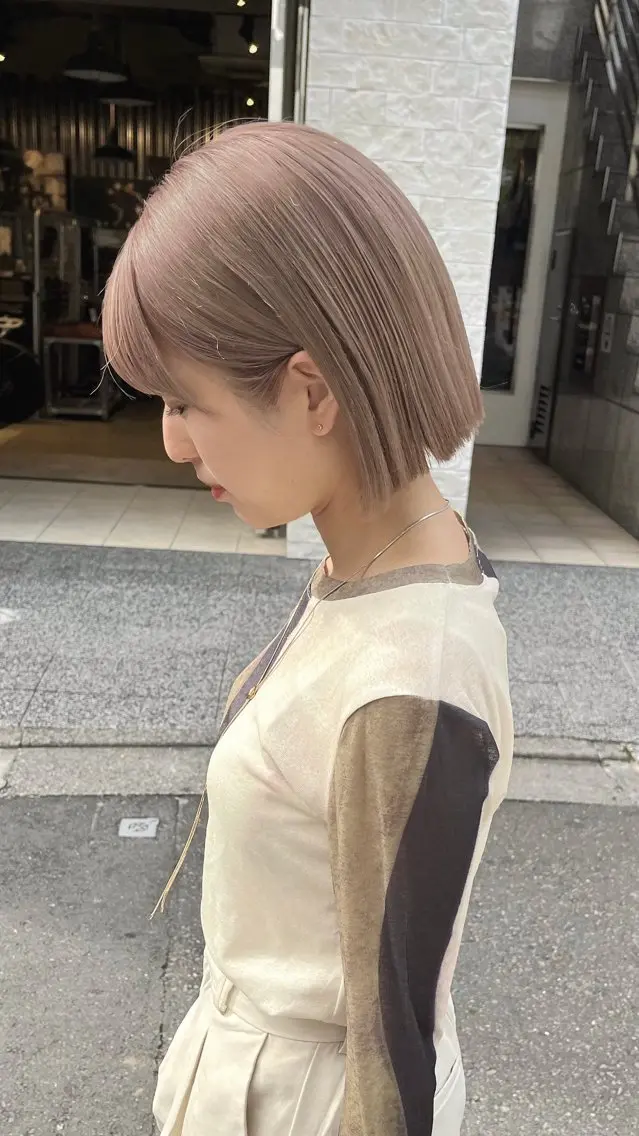 ショート カラー カット ヘアカラー トリートメント オリーブ/縮毛♡ Natsuno🩰のヘアスタイル