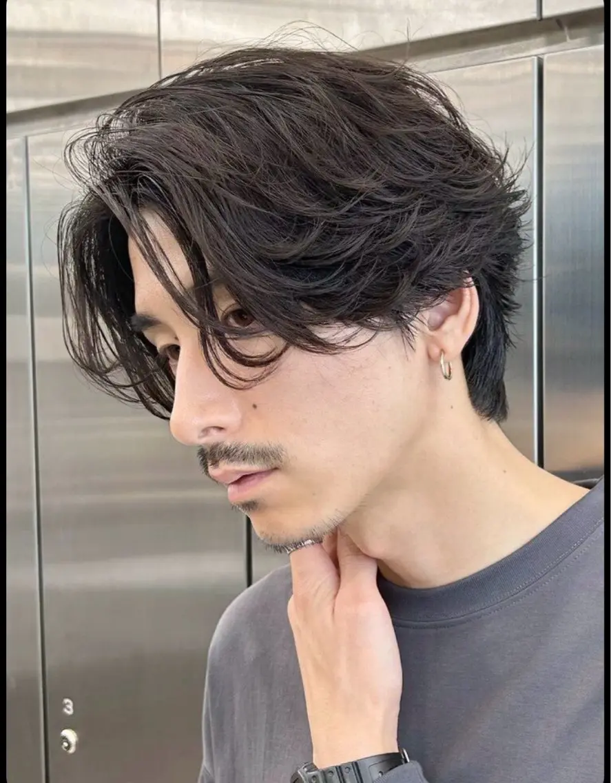 【垢抜け】メンズカット＋フェザーパーマの写真