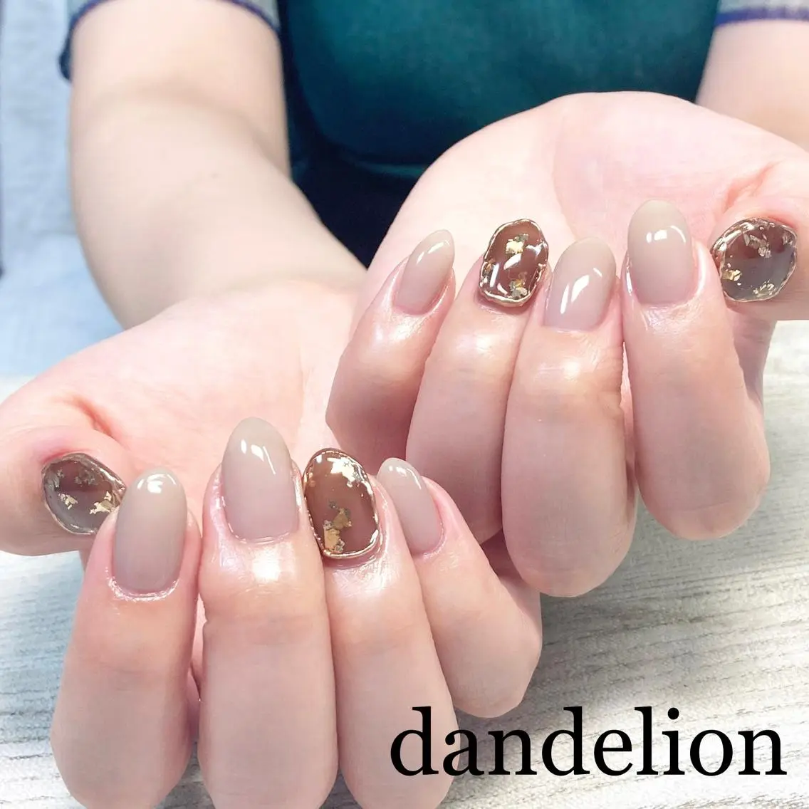 ネイル ハンドネイル ハンドケア dandelion ダンデライオンのネイルデザイン