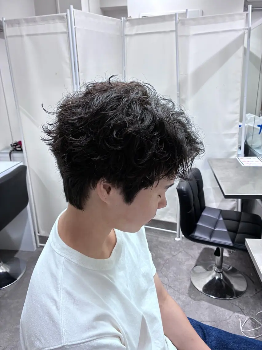 ショート パーマ メンズ メンズパーマ カット パーマ トリートメント ヘアセット 💈メンズパーマ特化 💈颯太のヘアスタイル