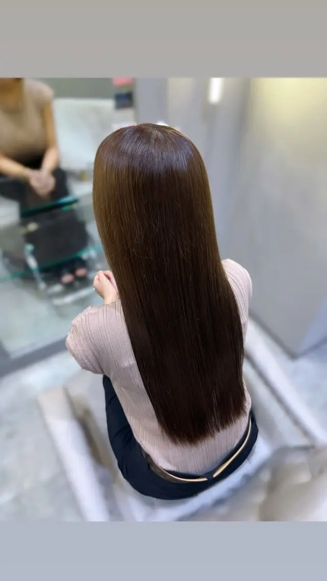 ロング 縮毛矯正 🤍艶髪韓国ヘア🤍 Rikoのヘアスタイル