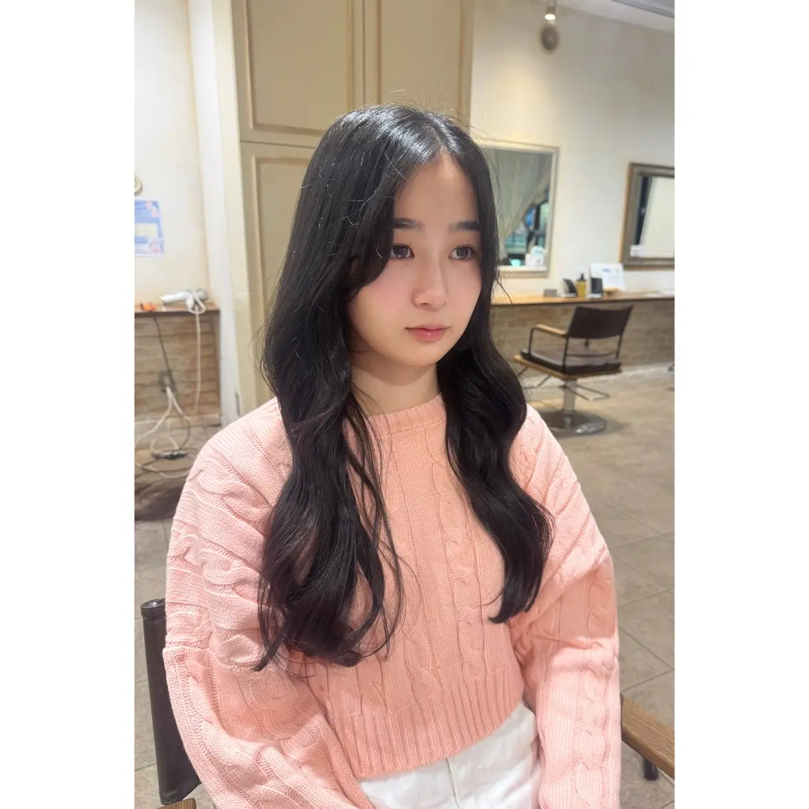 ロング ヨシンモリ 韓国風ヘア 🩰片川 真白🪽のヘアスタイル