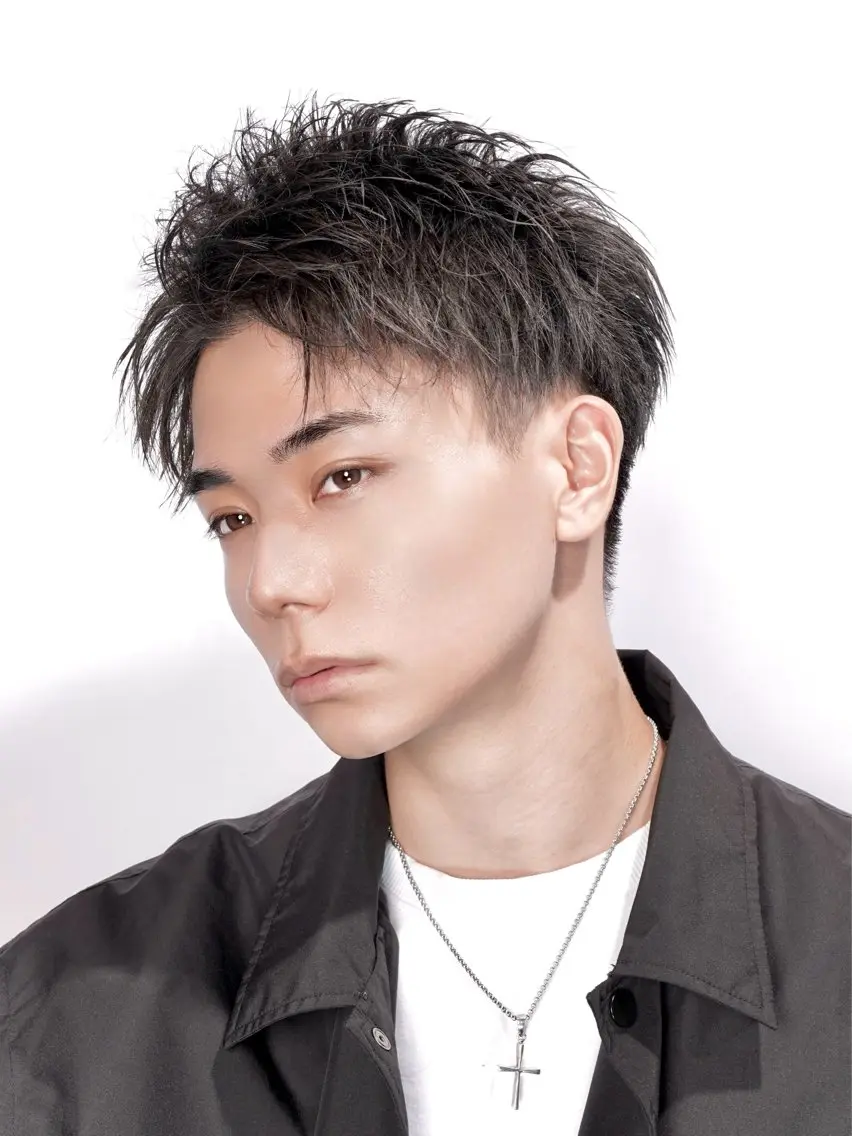 ショート パーマ メンズ カット ヘアセット 三関永遠 / メンズパーマのヘアスタイル